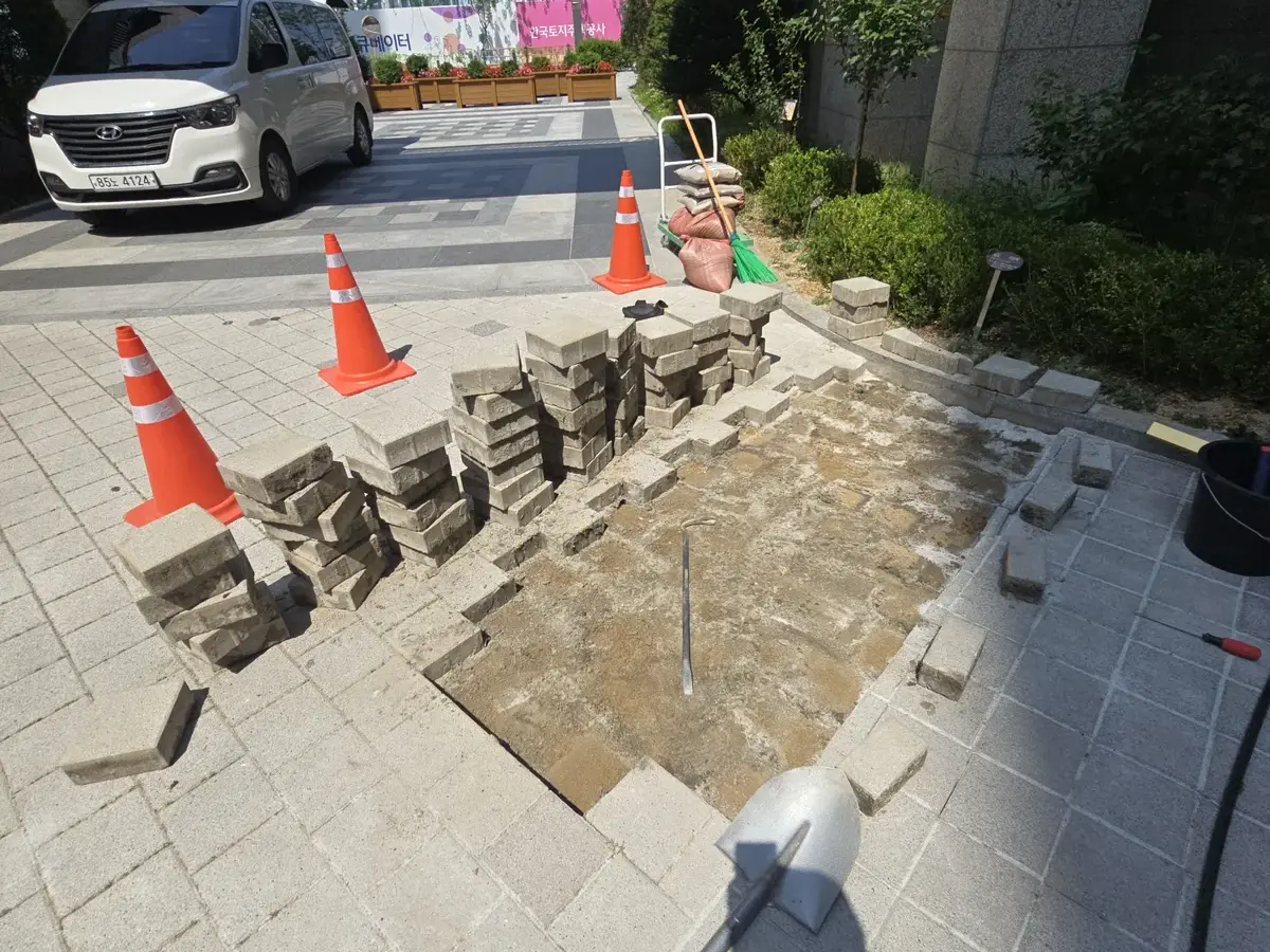 보도블럭교체 시공 사진